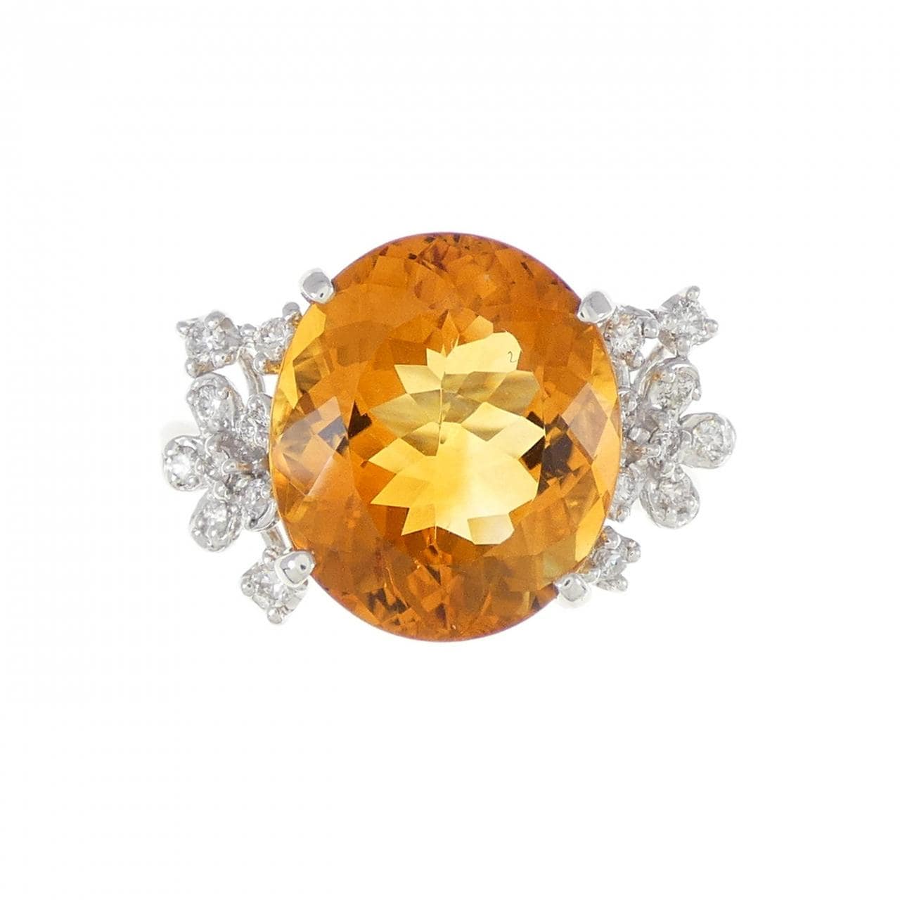 K18WG Citrine Ring 5.90CT