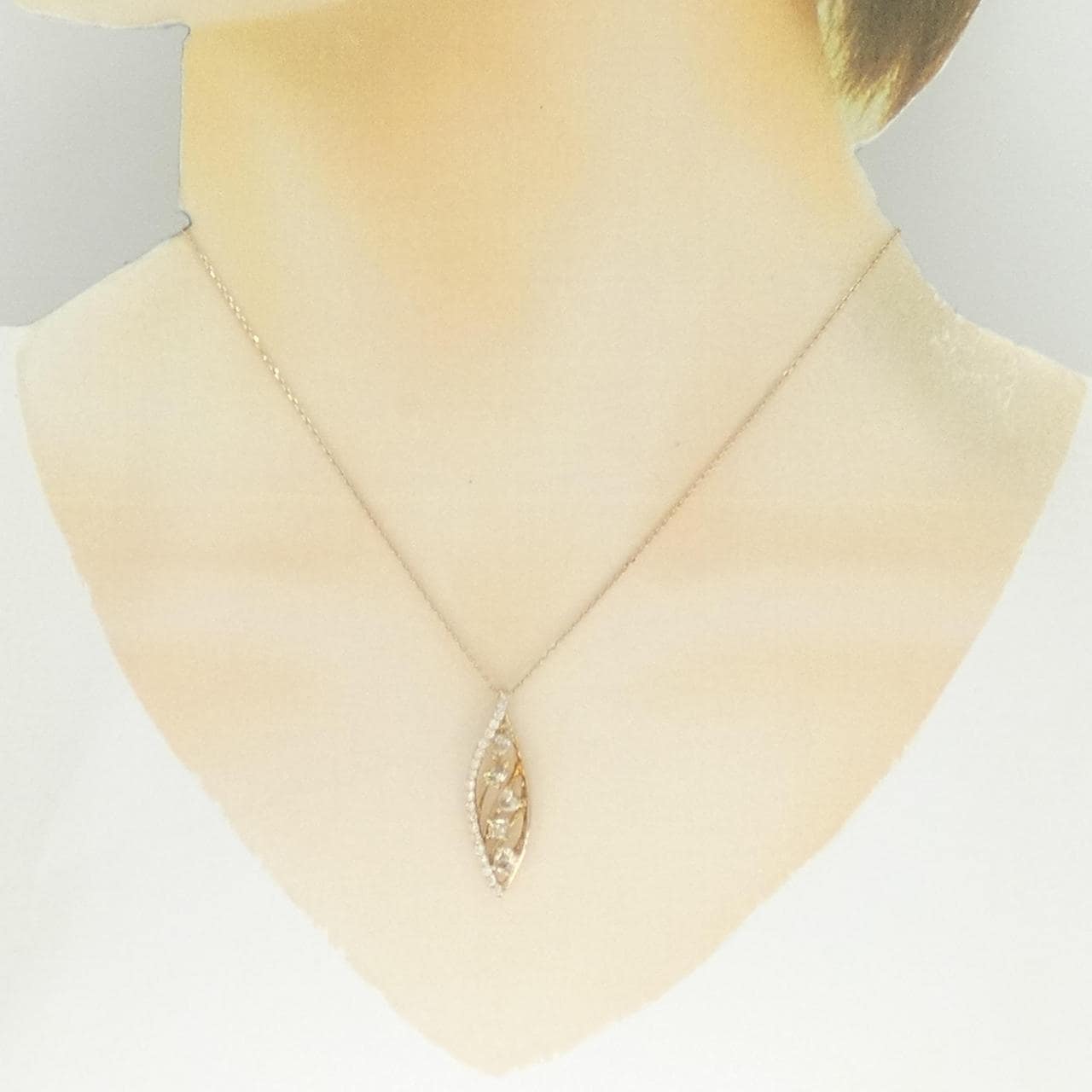 K18PG ダイヤモンド ネックレス 1.04CT
