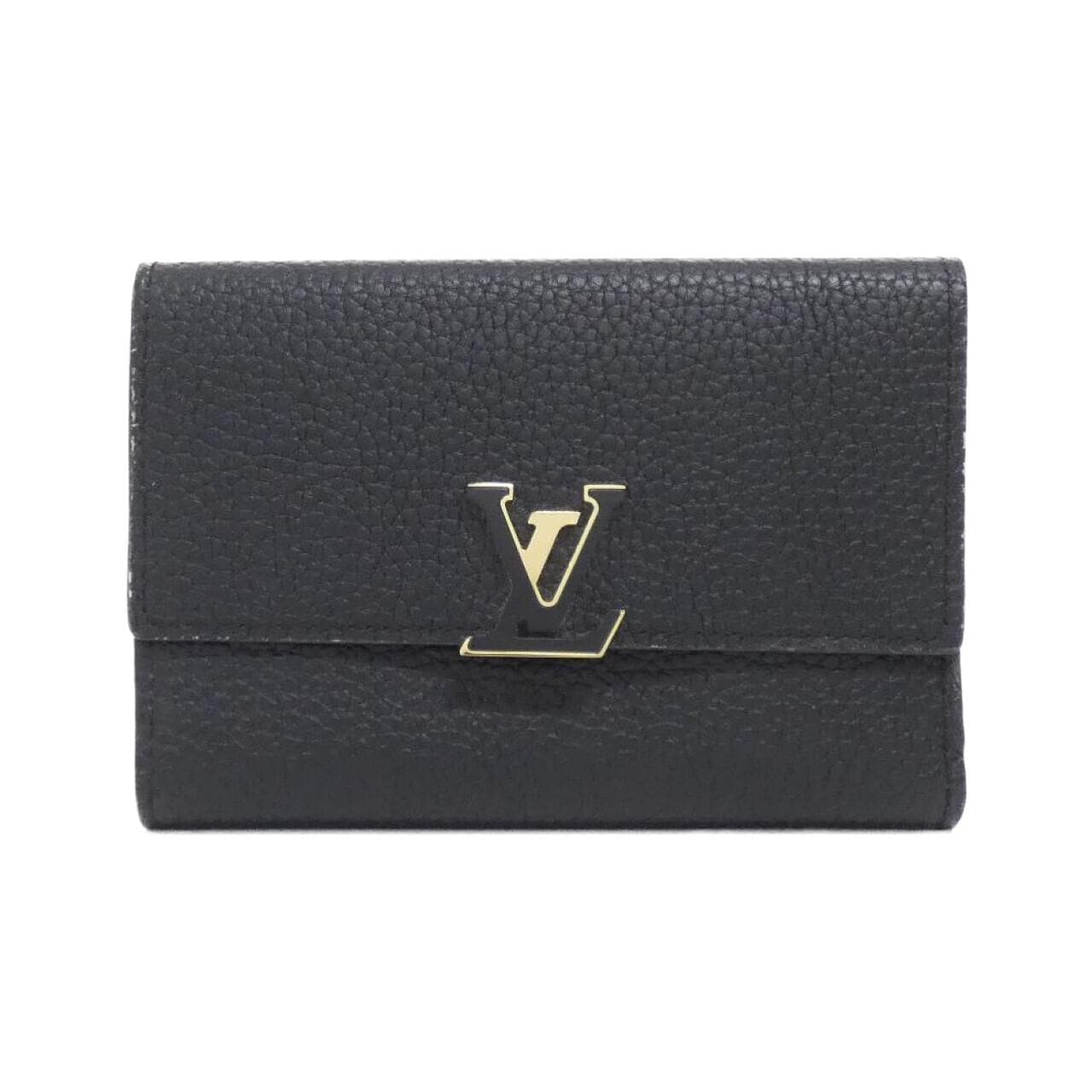 LOUIS VUITTON Taurillon Portefeuil Capucines短款M62157 皮夾