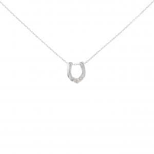 【新品】K18WG ダイヤモンド ネックレス 0.05CT