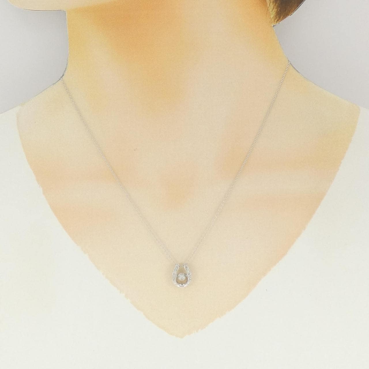 K18WG ダイヤモンド ネックレス 0.18CT