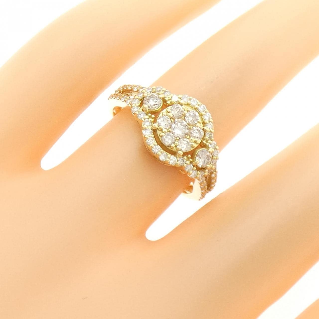 K18YG ダイヤモンド リング 0.80CT