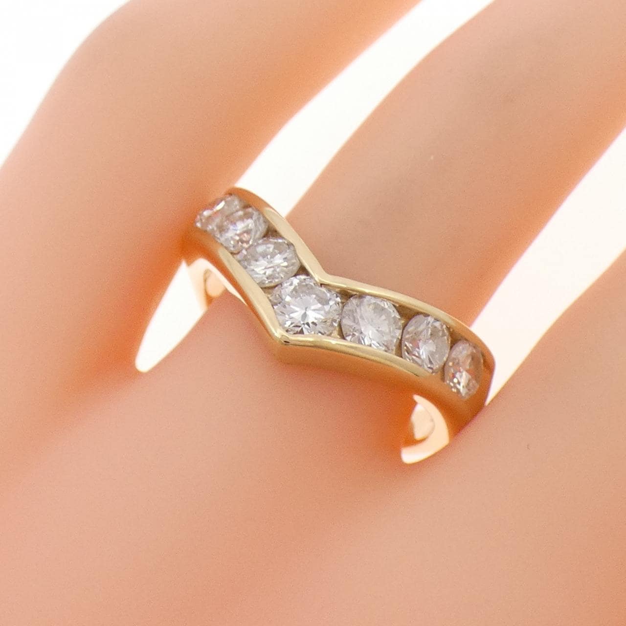 K18YG ダイヤモンド リング 1.54CT