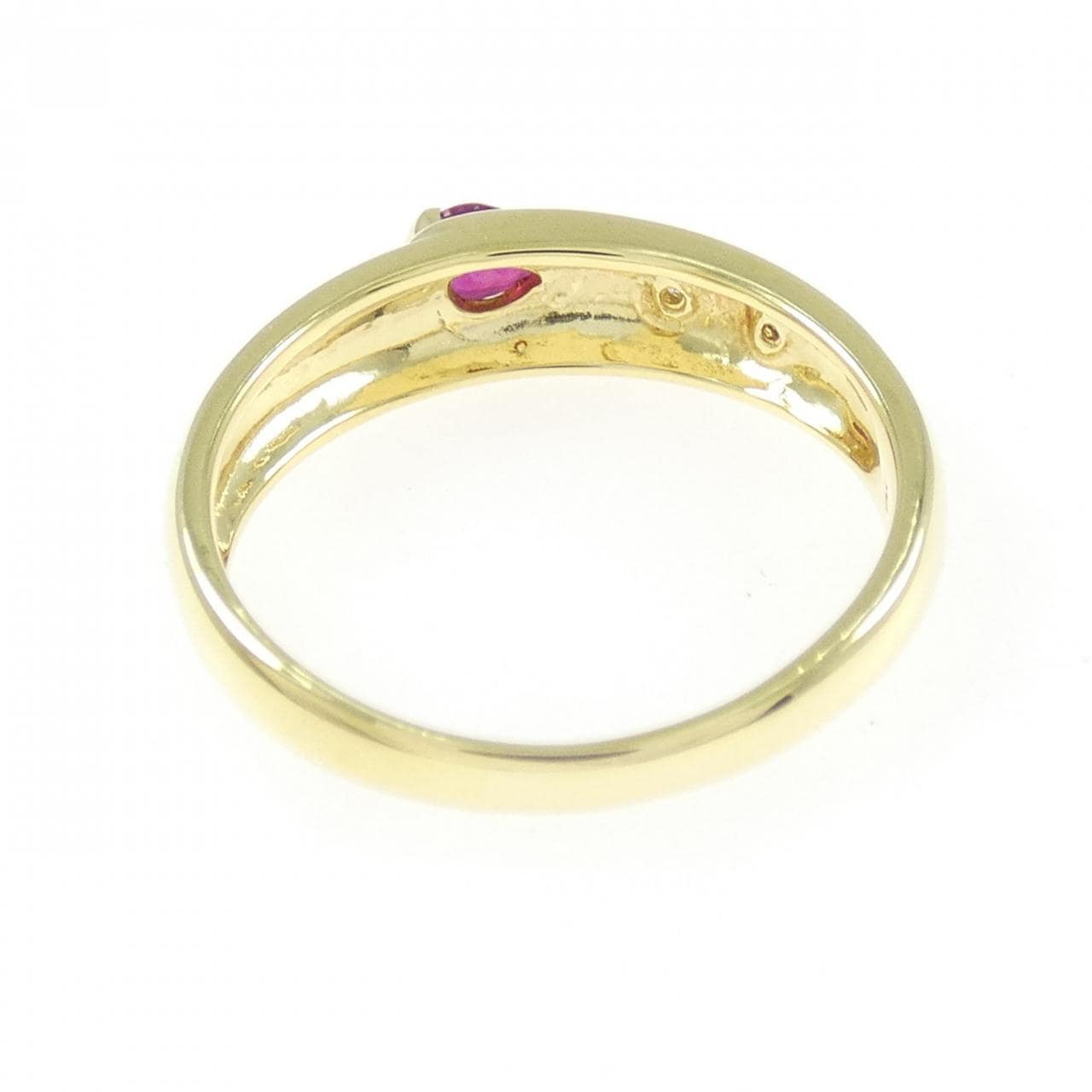 K18YG ルビー リング 0.15CT