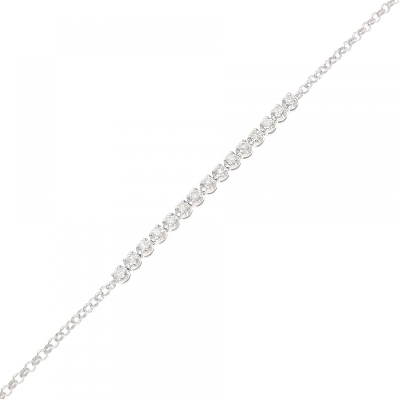 K18WG ダイヤモンド ブレスレット 0.30CT
