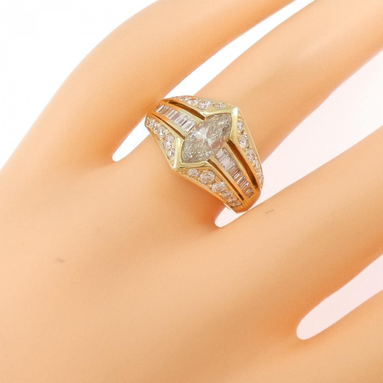 K18YG ダイヤモンド リング 1.22CT