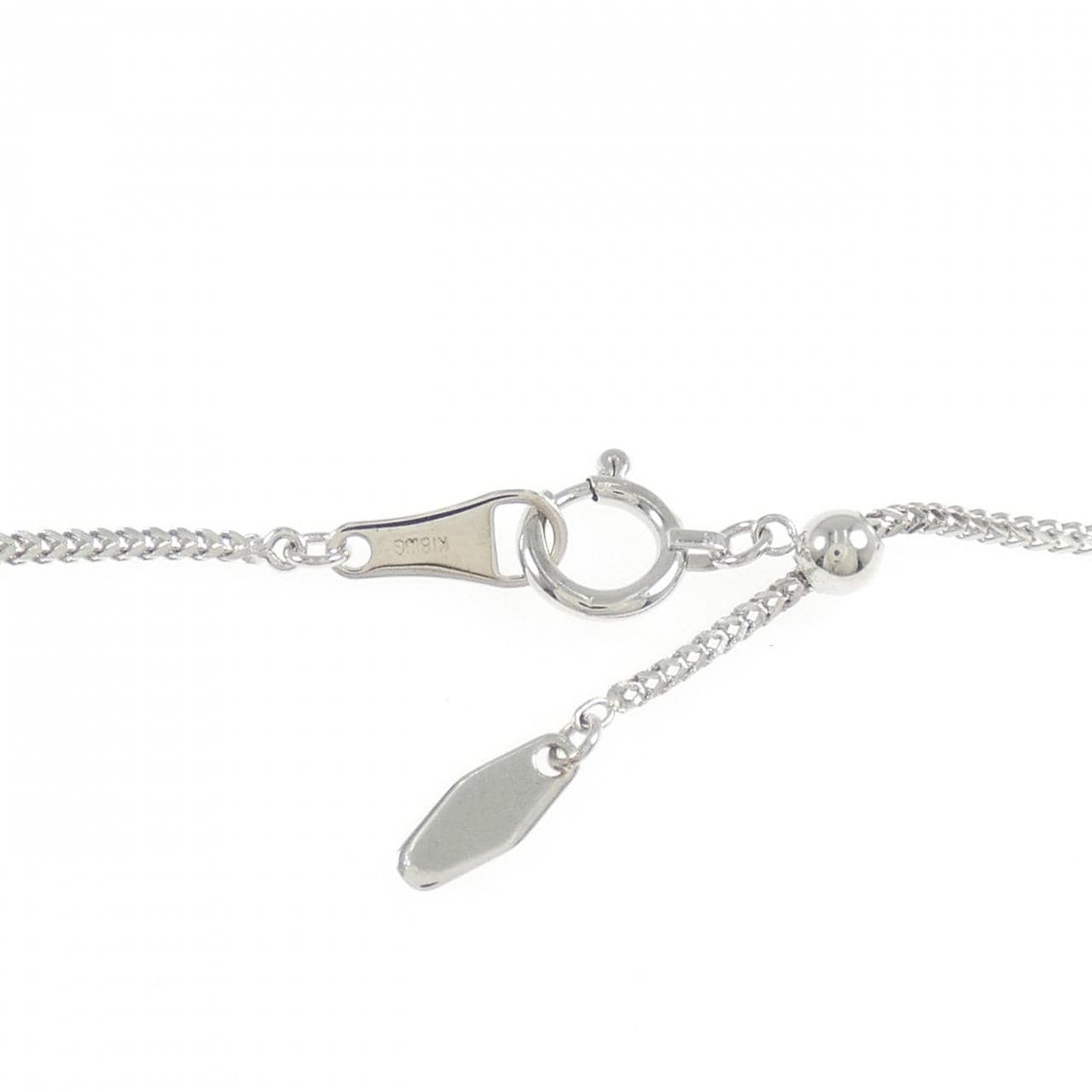 K18WG フラワー ダイヤモンド ネックレス 0.57CT