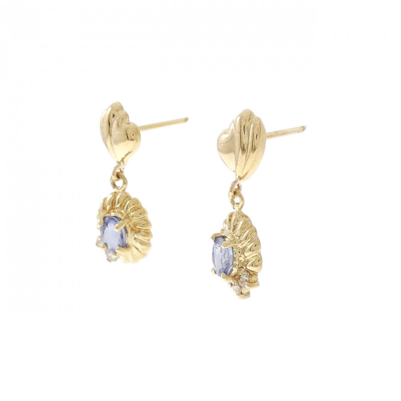 K18YG サファイヤ ピアス 0.52CT