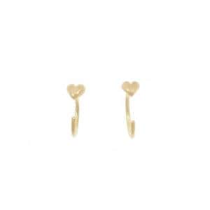 K18YG ハート ピアス
