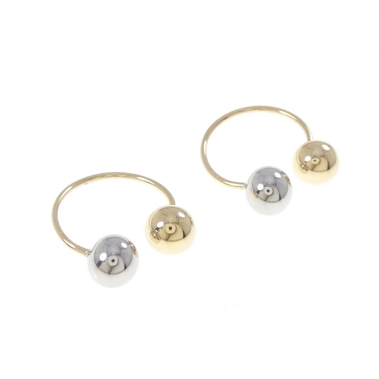 K18YG/PT イヤリング