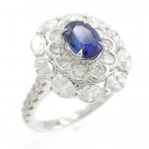 K18WG サファイヤ リング 1.13CT