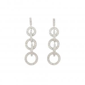 K18WG ダイヤモンド ピアス 2.04CT