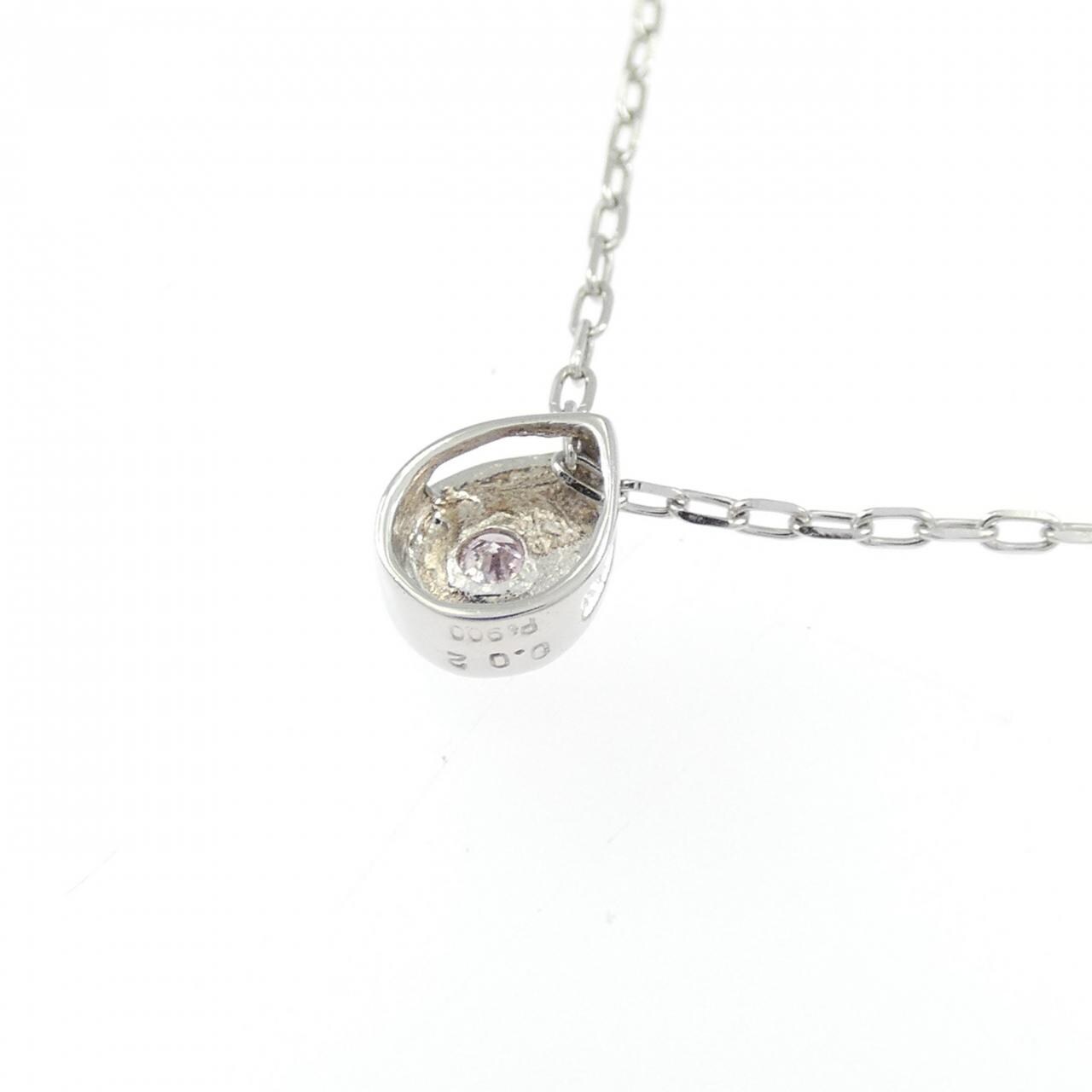 PT900/PT850 ピンクダイヤモンド ネックレス 0.02CT