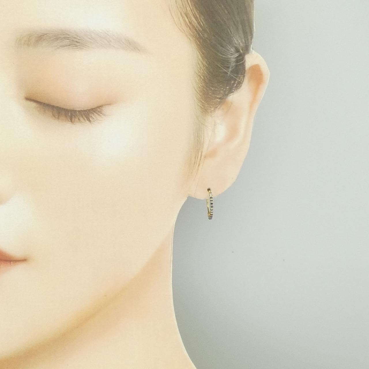 K18YG ダイヤモンド ピアス 0.1CT 片耳