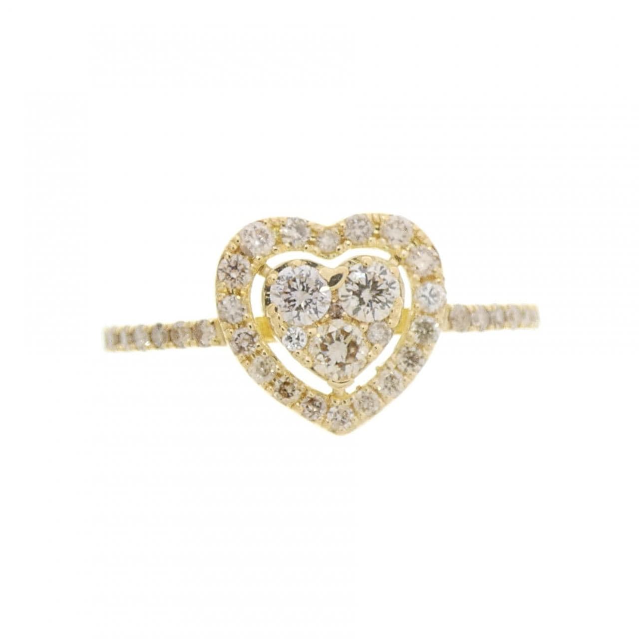 K18YG ハート ダイヤモンド リング 0.40CT