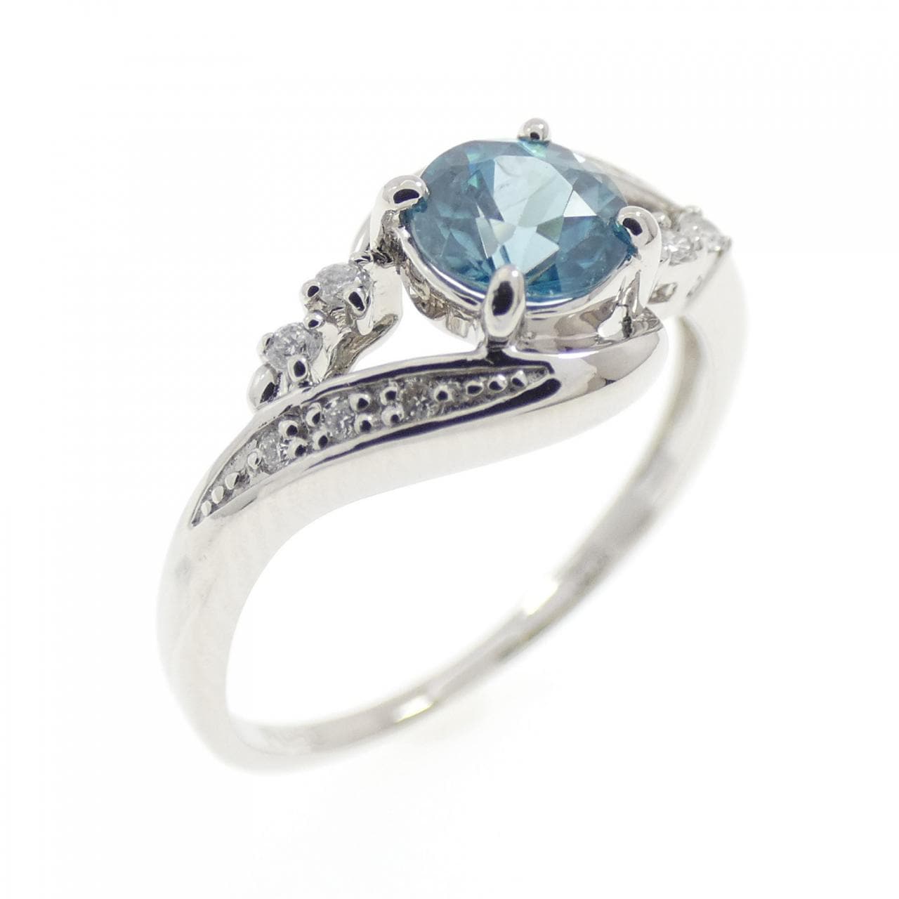 PT950 ジルコン リング 0.63CT