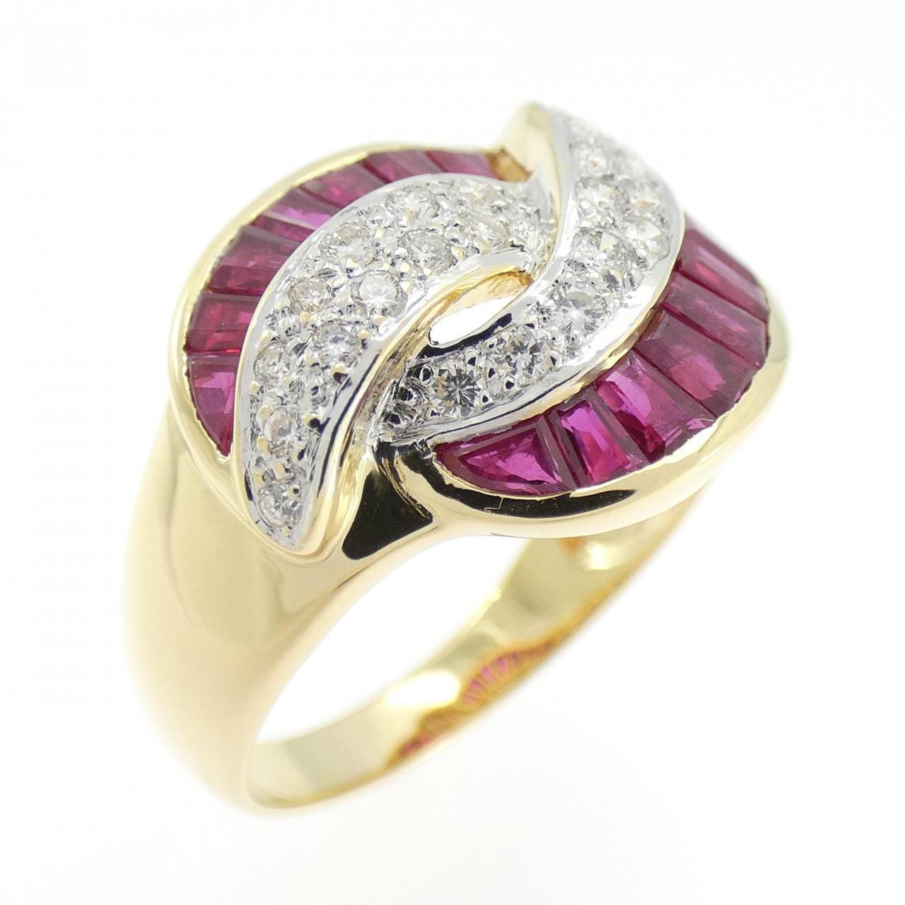 K18YG/K18WG Ruby Ring 1.93CT