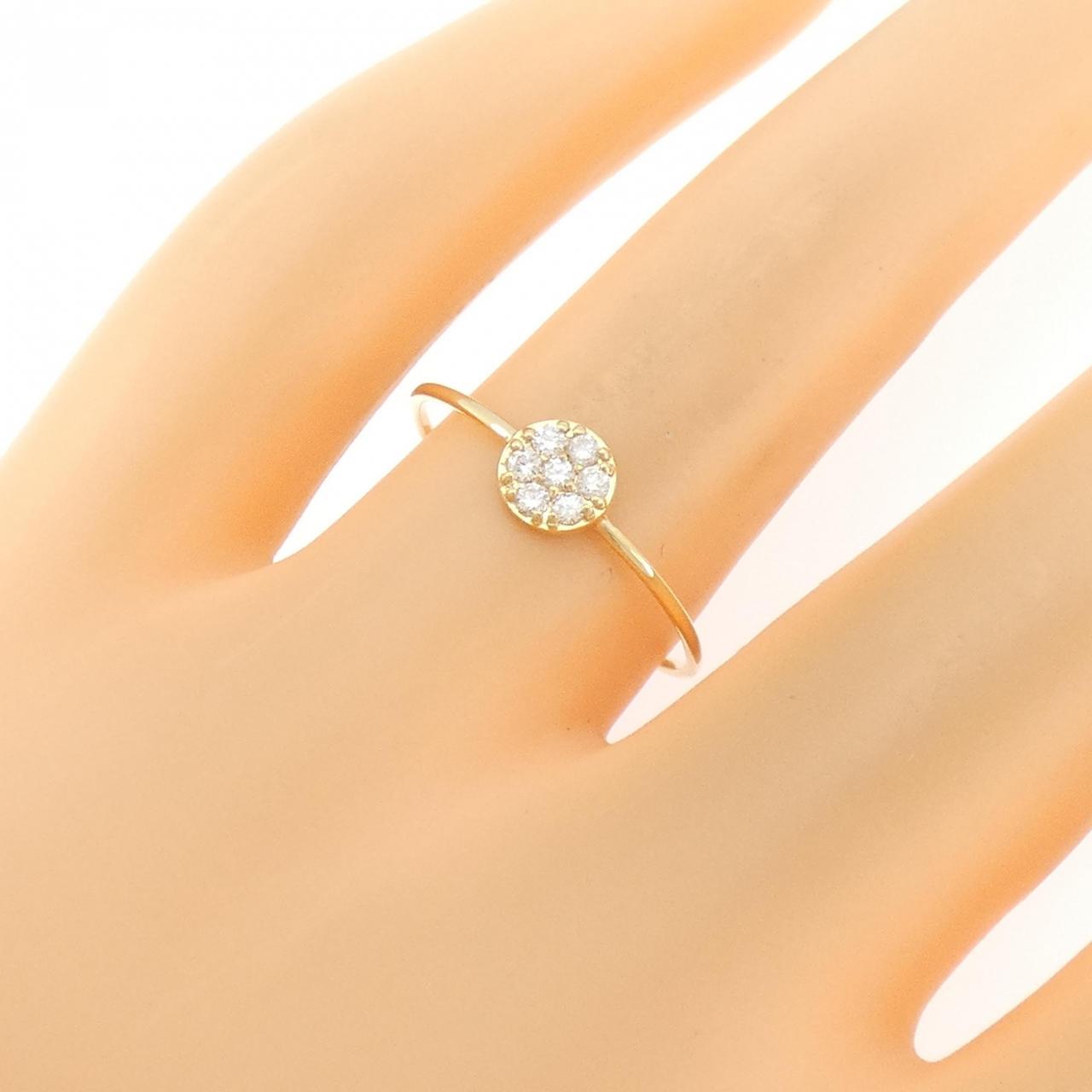 【リメイク】K18YG ダイヤモンド リング 0.10CT