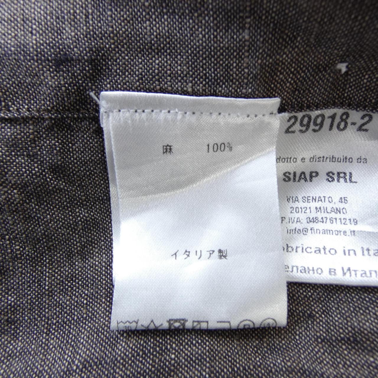 フィナモレ FINAMORE SIAP SRl シャツ