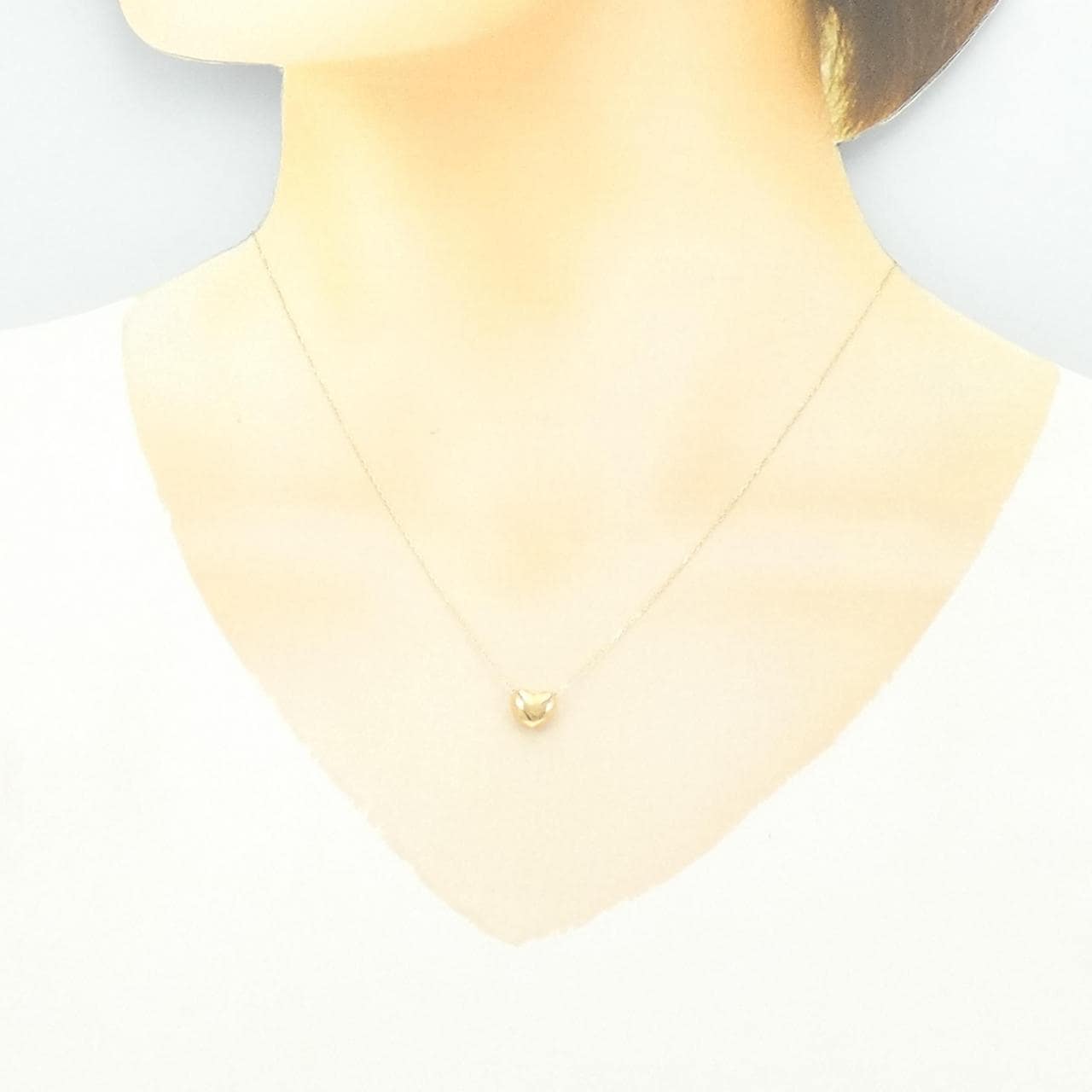 K18YG ハート ネックレス