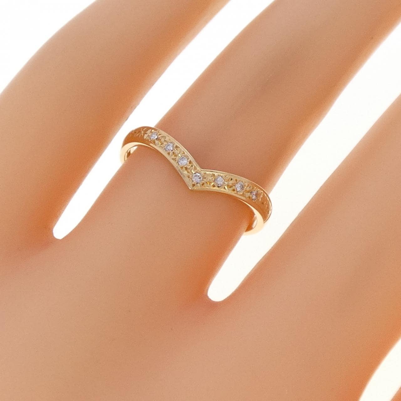 K18YG ダイヤモンド リング 0.04CT