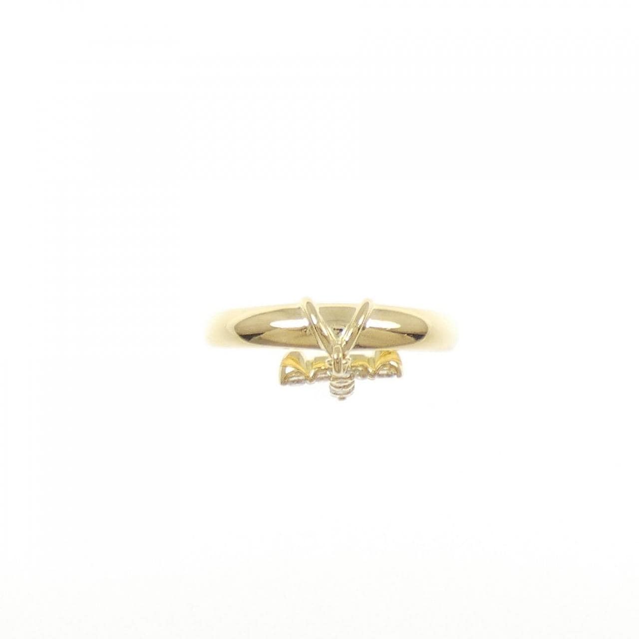 K18YG クロス ダイヤモンド リング 0.15CT