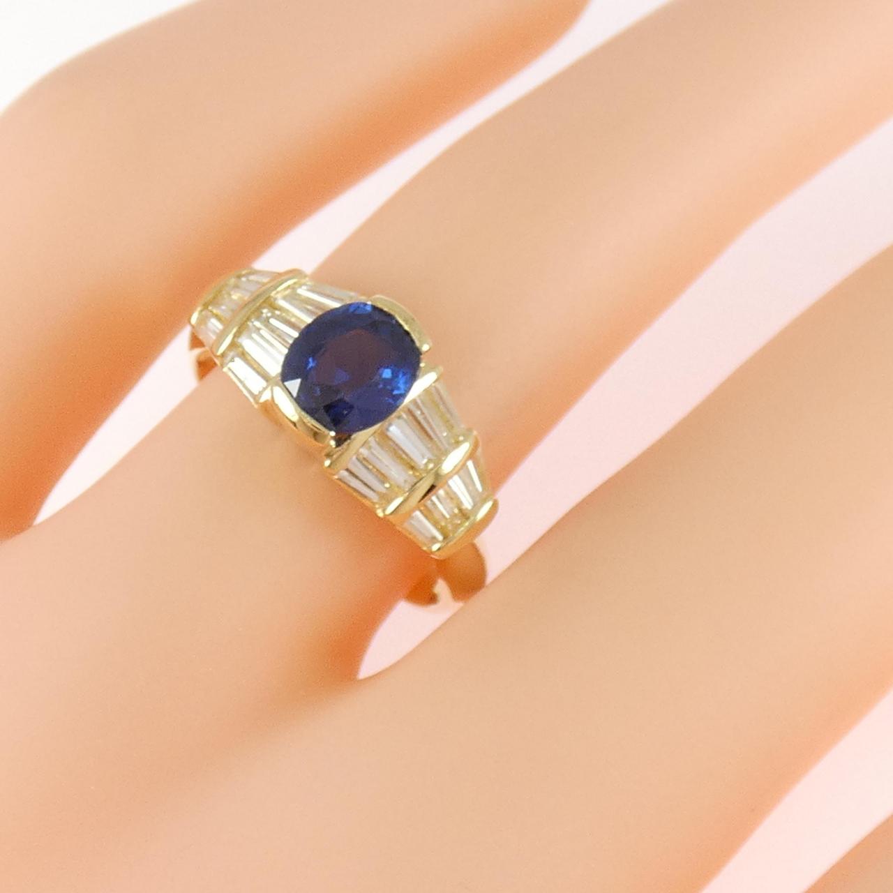 K18YG サファイヤ リング 1.00CT