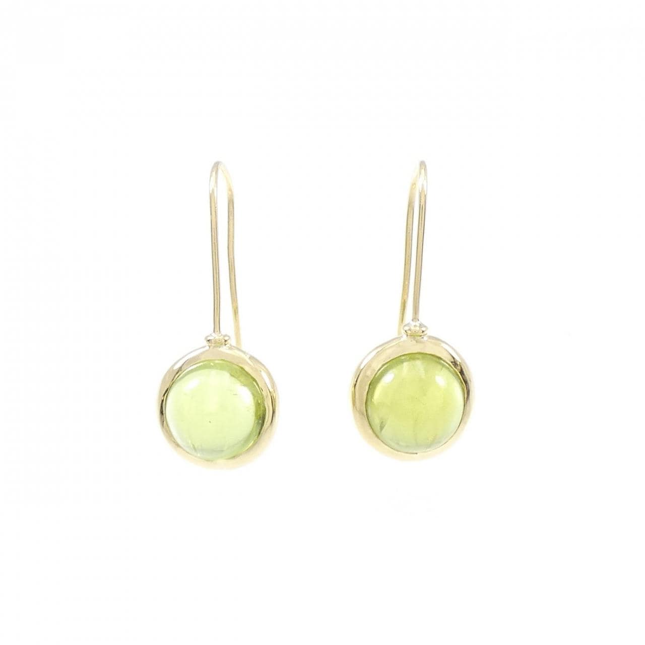 K18YG Peridot earrings