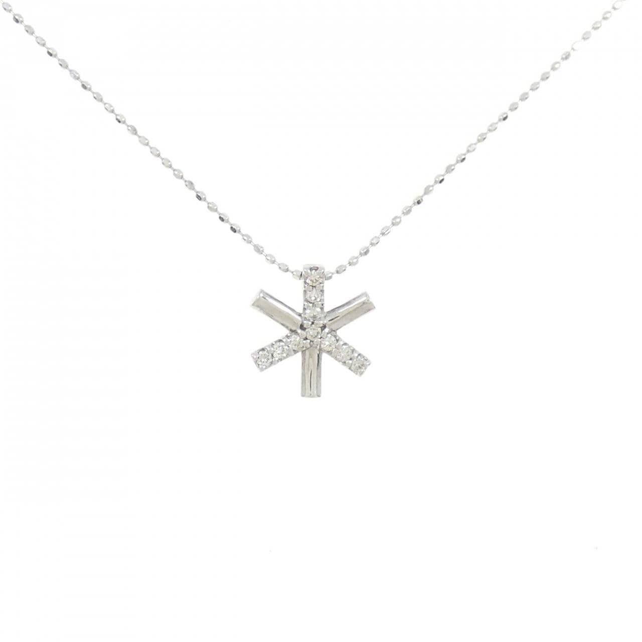 K18WG ダイヤモンド ネックレス 0.10CT
