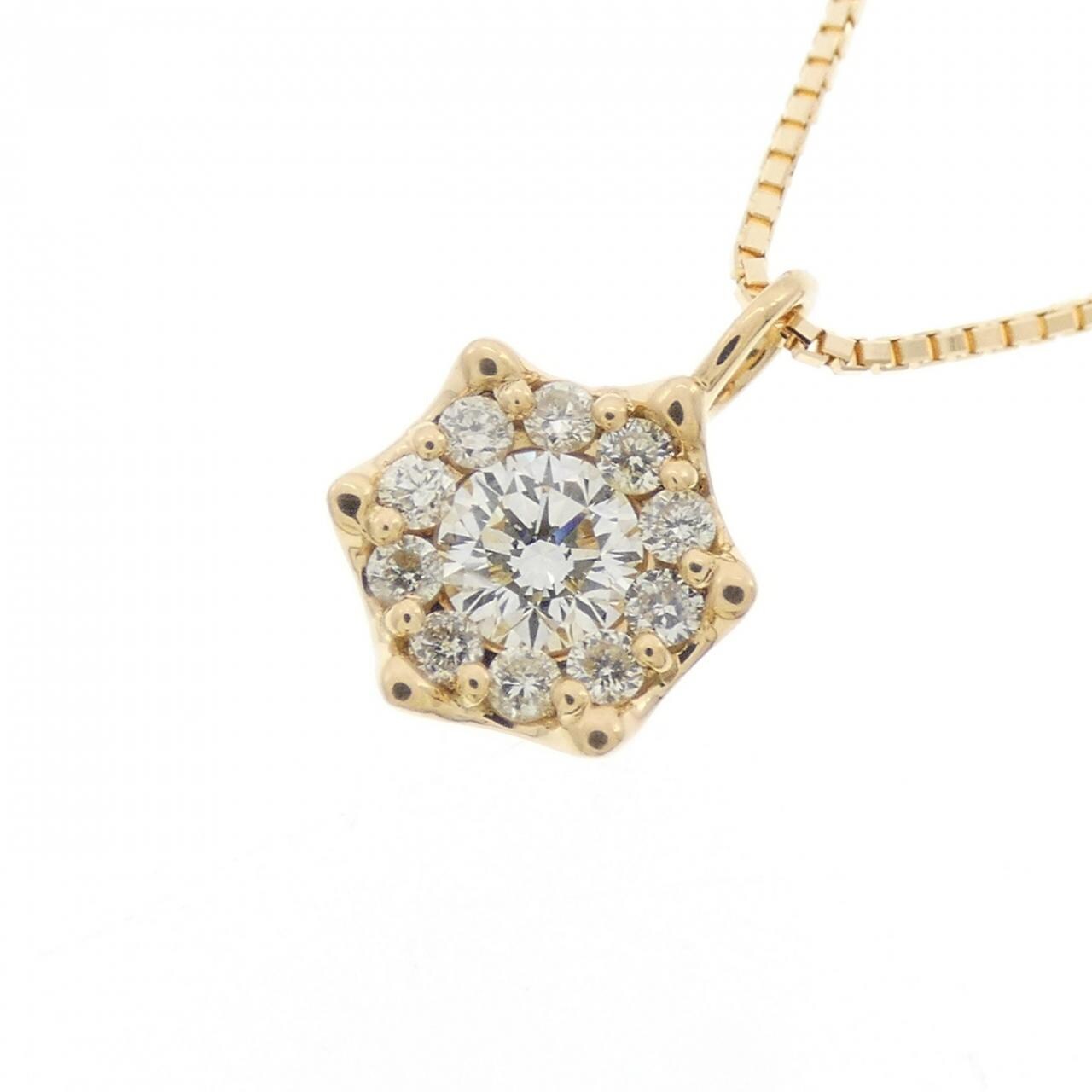 K18YG ダイヤモンド ネックレス 0.31CT