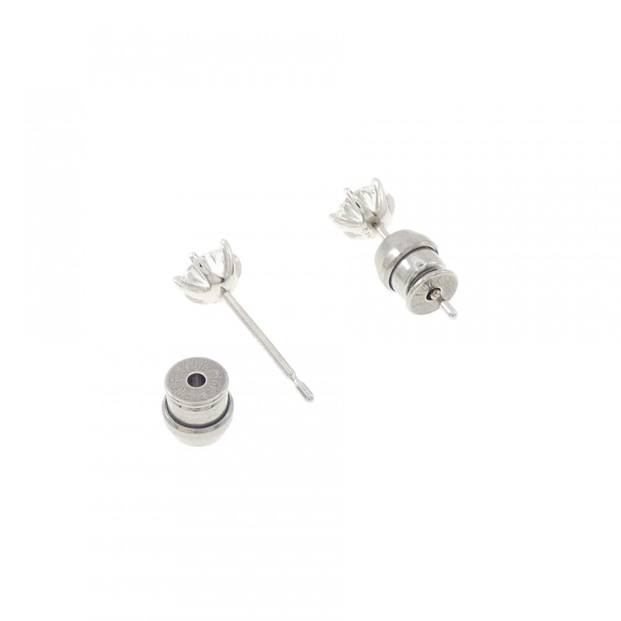 【リメイク】PT900/ST ダイヤモンド ピアス 0.305CT 0.307CT D VS1-2 VG