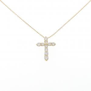 K18YG クロス ダイヤモンド ネックレス 1.00CT