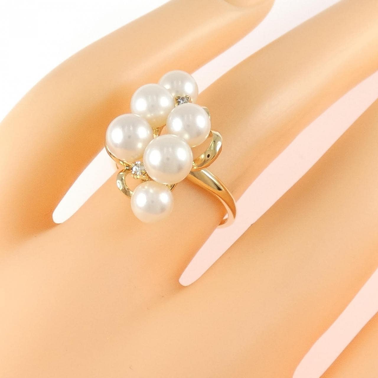 K18YG アコヤパール リング