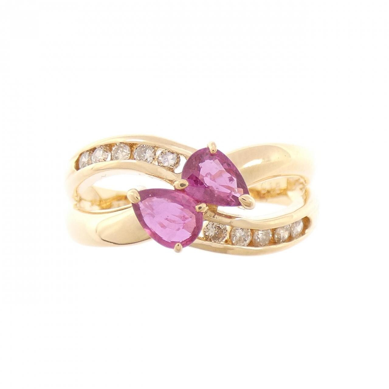 K18YG ルビー リング