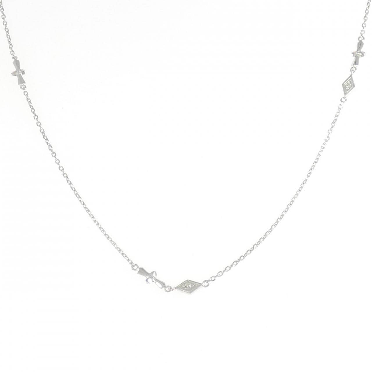 K18WG ダイヤモンド ネックレス 0.04CT
