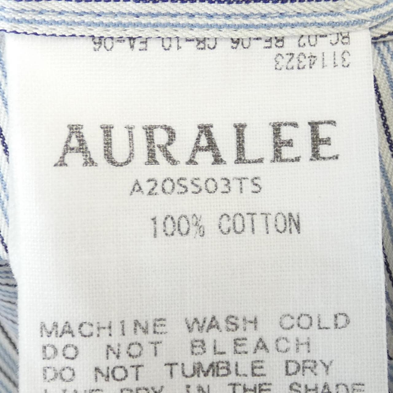 オーラリー AURALEE A20SS03TS シャツ