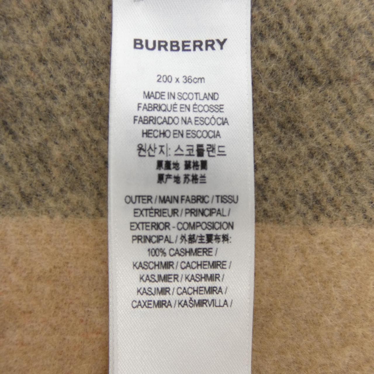 バーバリー BURBERRY 80374941 MUFFLER