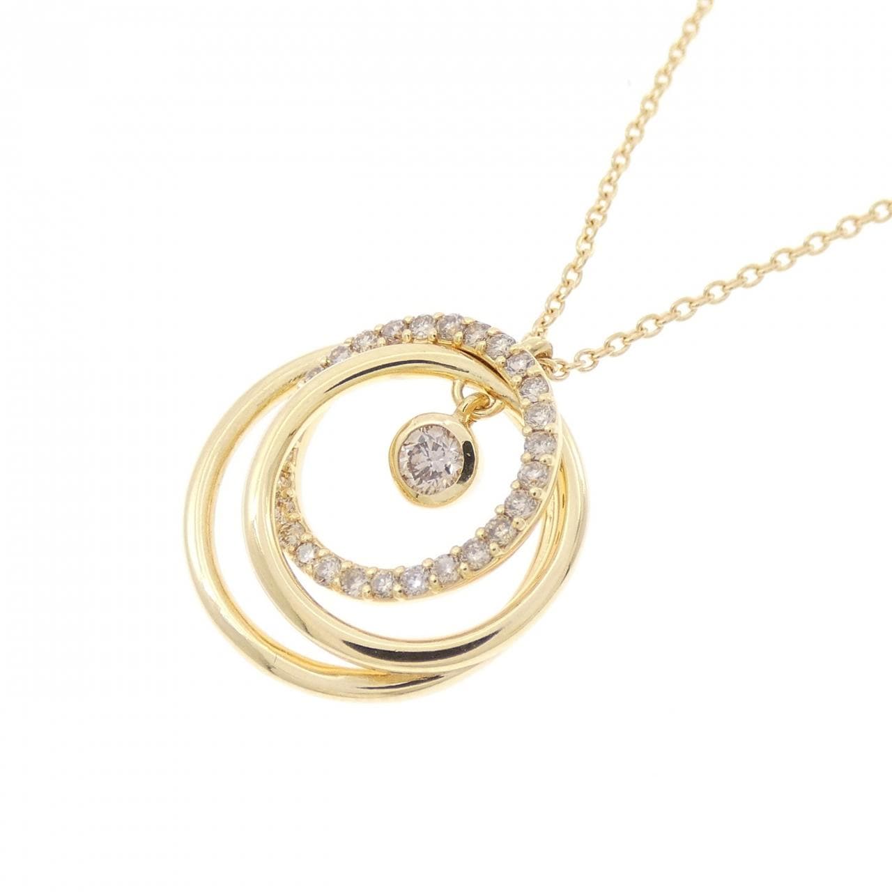 K18YG ダイヤモンド ネックレス 0.07CT