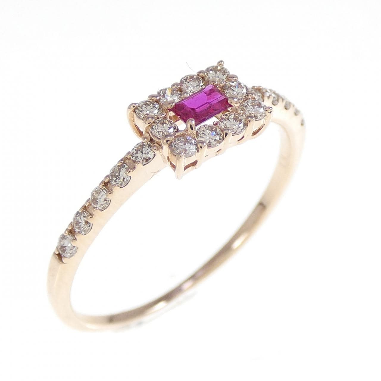 K18PG ルビー リング 0.08CT