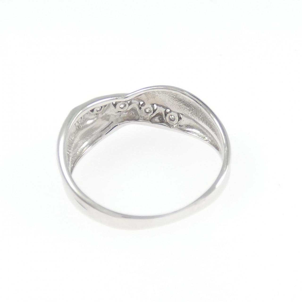 K18WG ハート ダイヤモンド リング 0.08CT