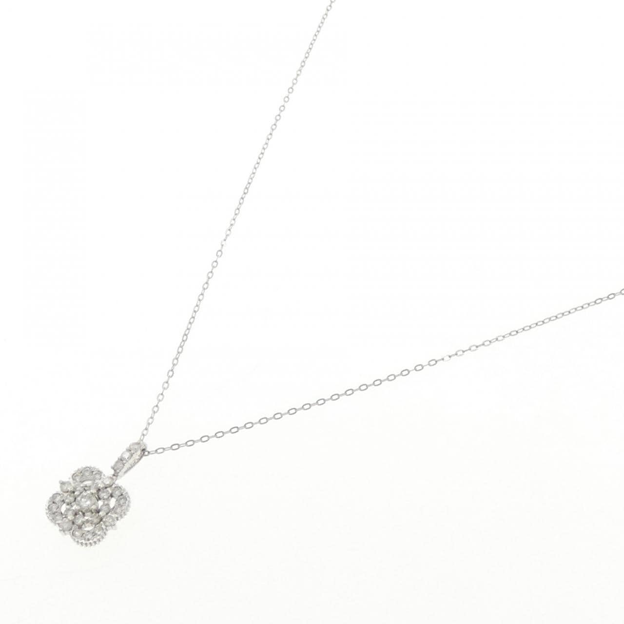 K18WG ダイヤモンド ネックレス 0.24CT