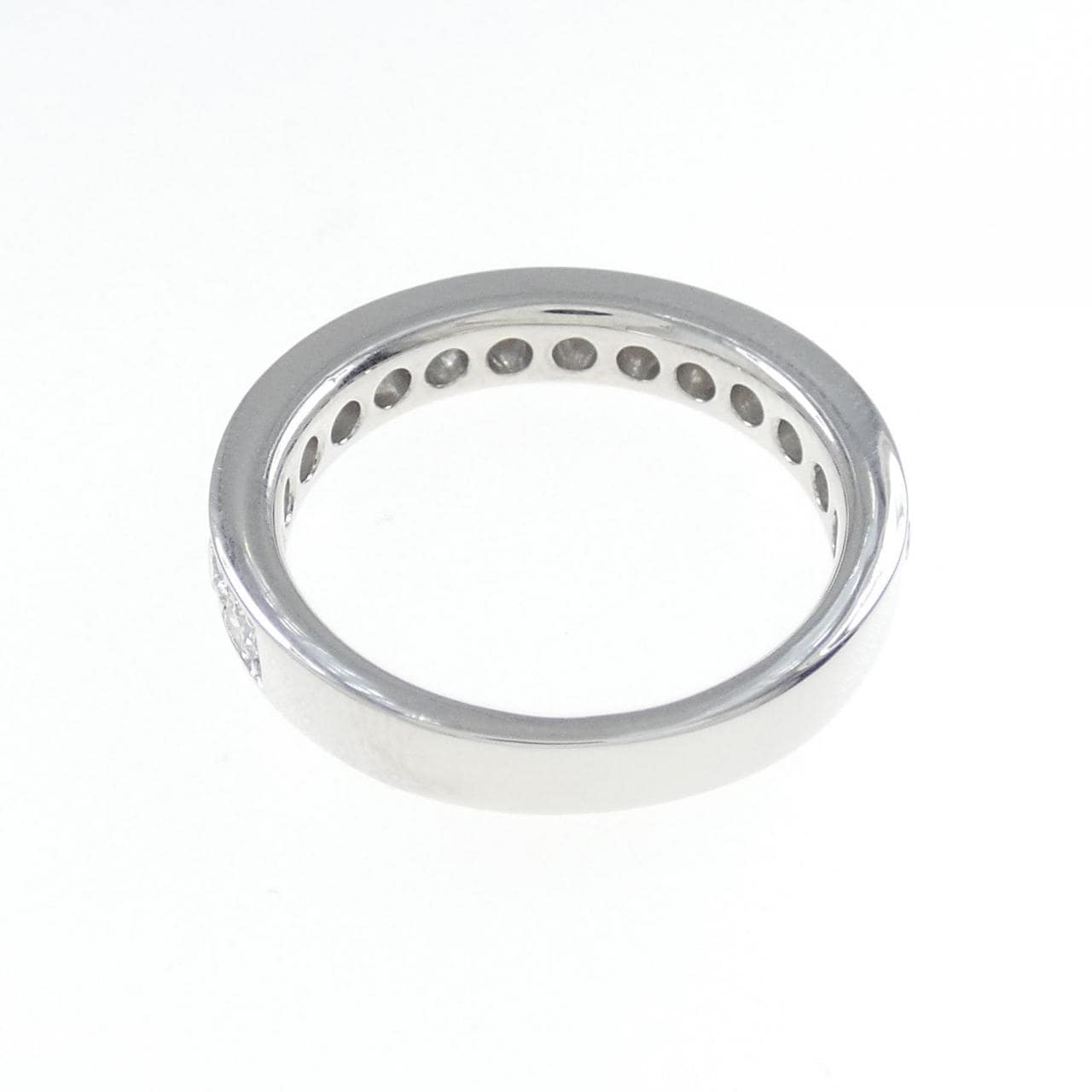リング(指輪)K18WG ハーフエタニティ ダイヤモンド リング 0.85CT