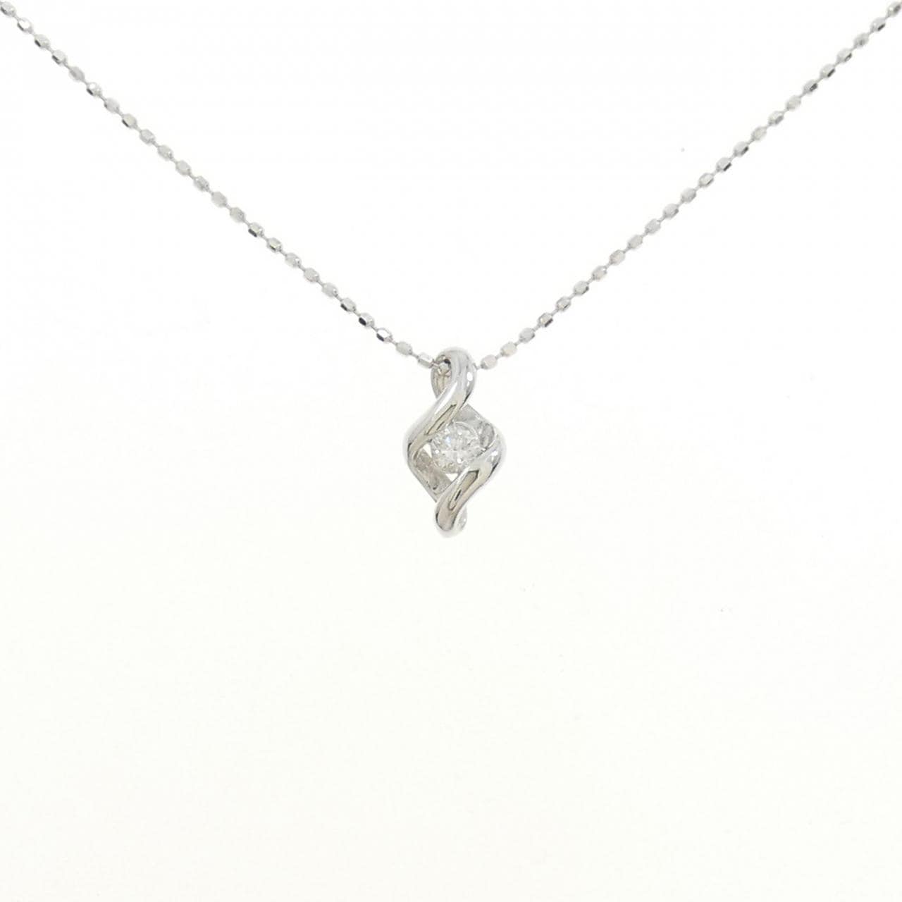 K18WG ダイヤモンド ネックレス 0.06CT