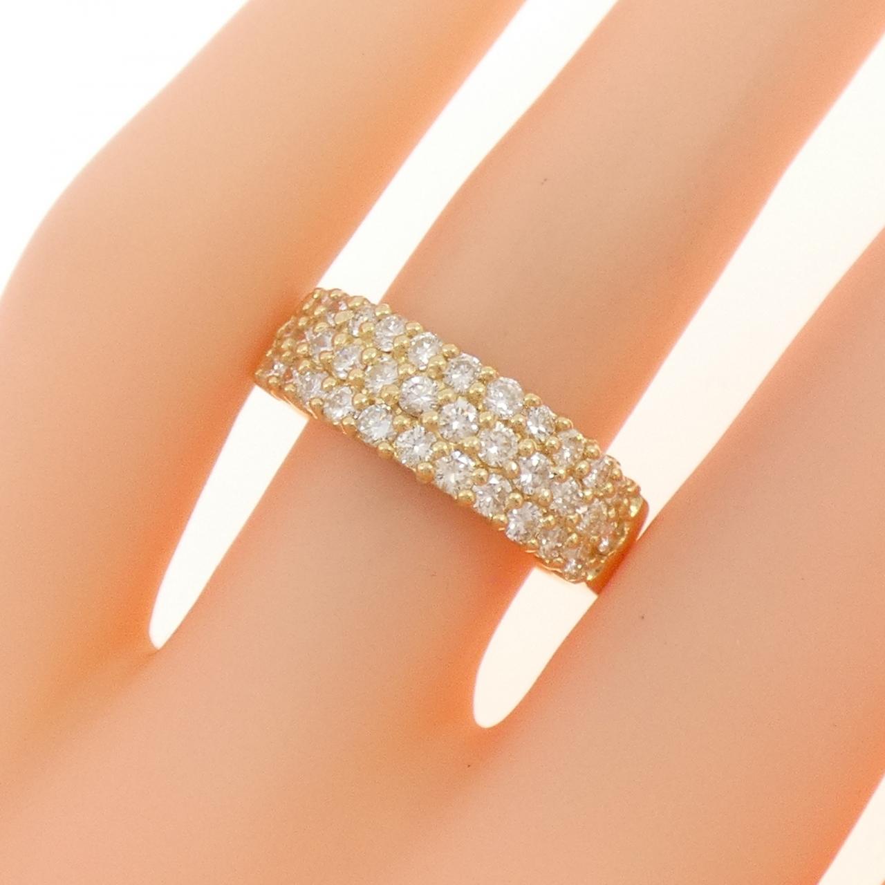 K18YG パヴェ ダイヤモンド リング 1.00CT