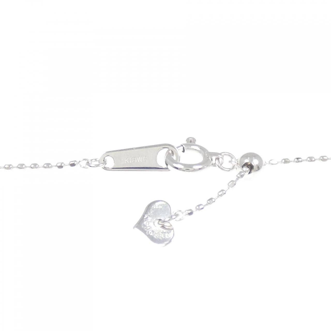 K18WG クロス ダイヤモンド ネックレス