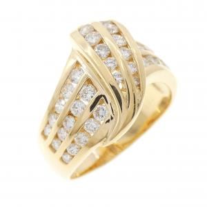 K18YG ダイヤモンド リング 0.84CT