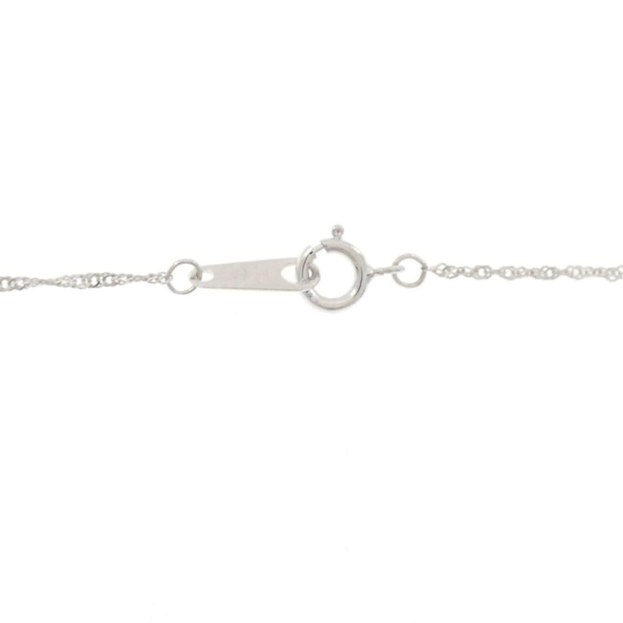 K18WG/750WG ダイヤモンド ネックレス 0.03CT