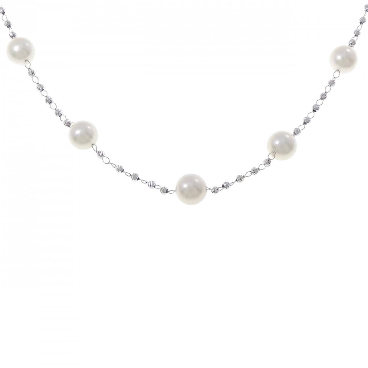 K18WG アコヤパール ネックレス