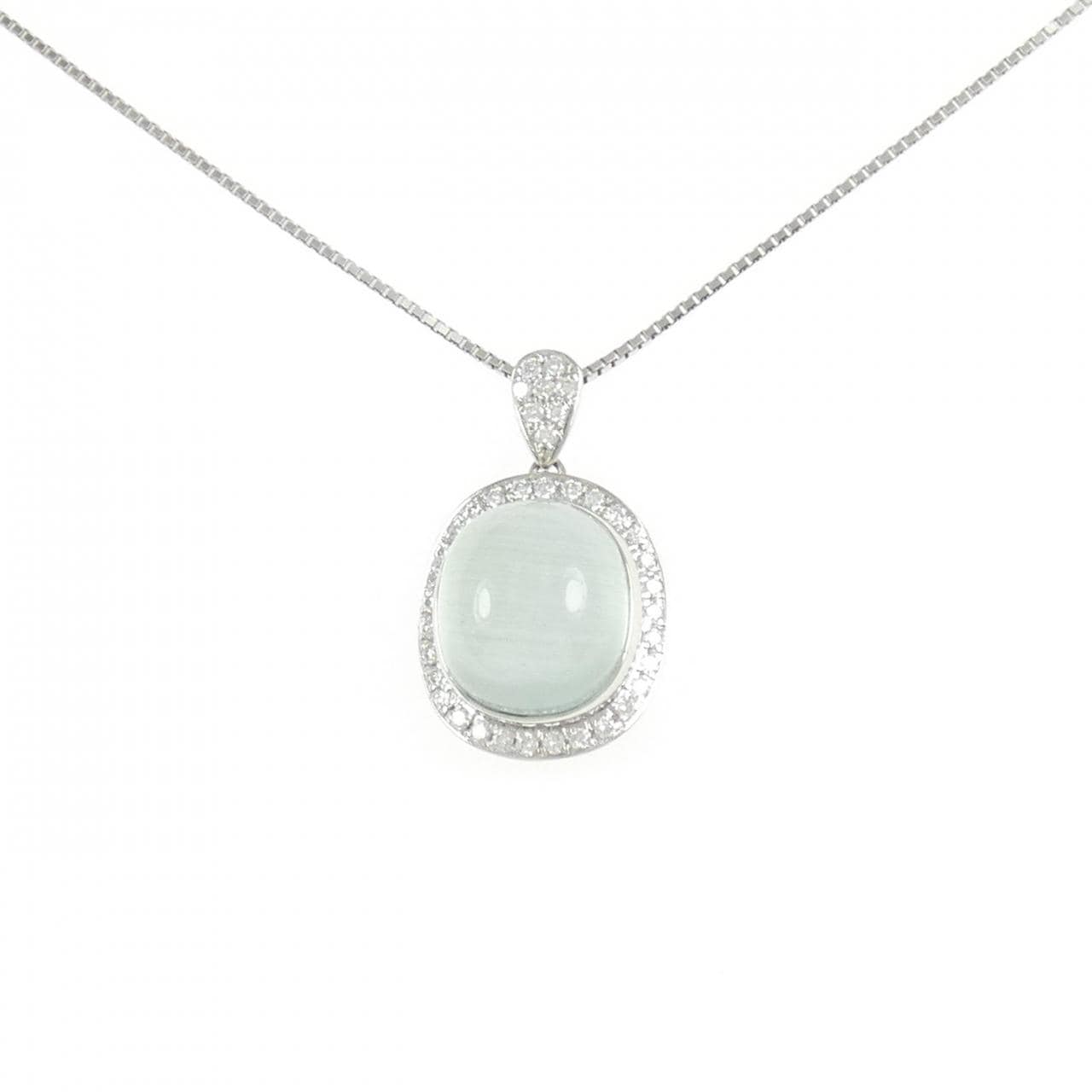 PT900/PT850海蓝宝猫眼项链 14.43CT