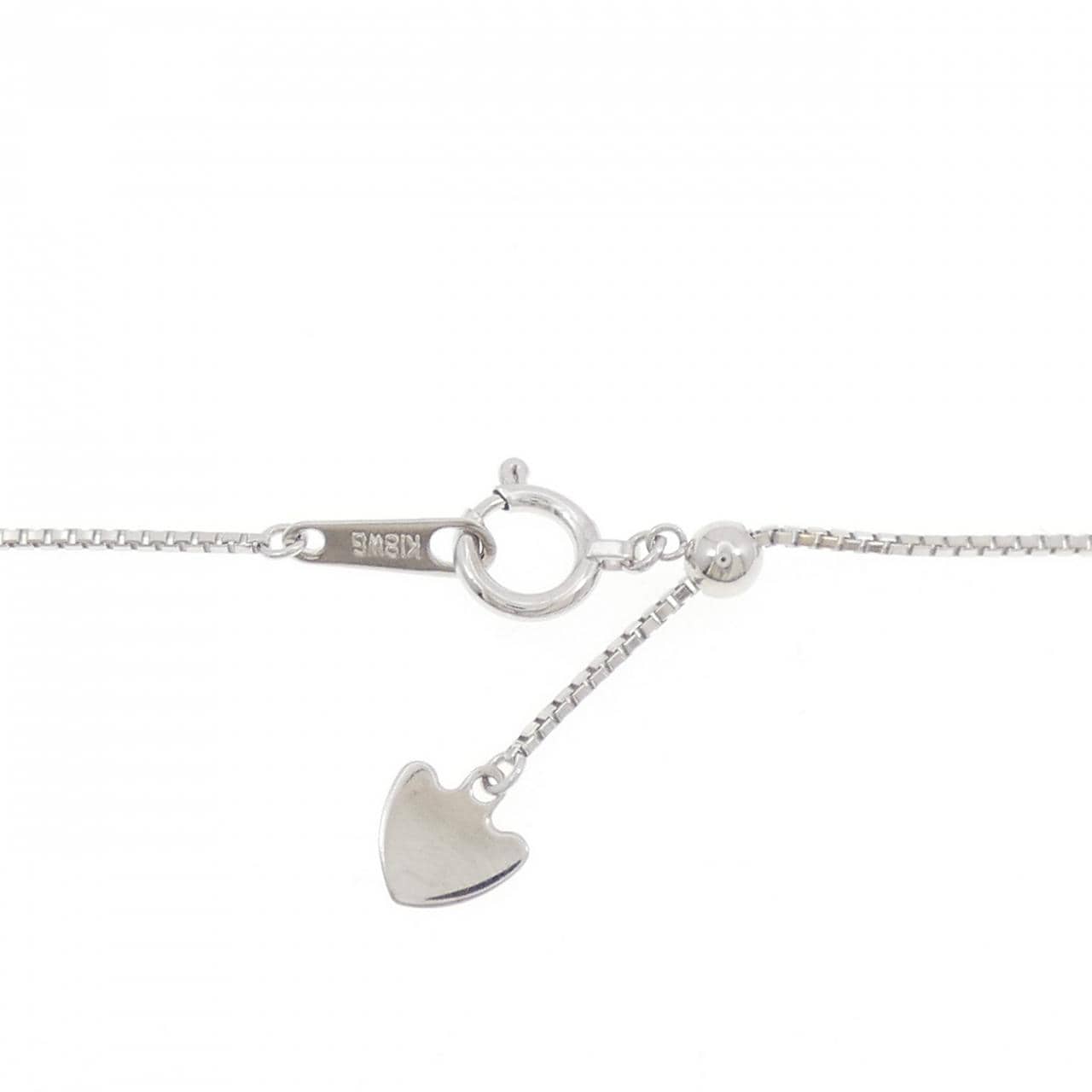 K18WG フラワー ルビー ネックレス 0.65CT